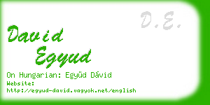 david egyud business card