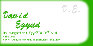 david egyud business card